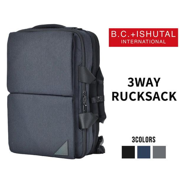 ビーシーイシュタル メイル B.C.+ISHUTAL リュックサック 3WAY ビジネスリュック ビジネスバッグ イシュタル リュック メンズ 通勤 通学 撥水 ギフト IMA-13000