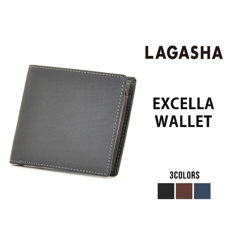 LAGASHA ラガシャ EXCELLA エクセラ 二つ折り財布 小銭入れあり 3727