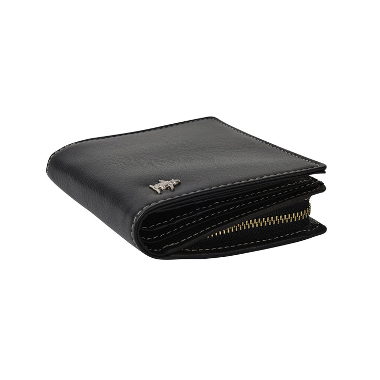 Munsingwear マンシングウェア メタルモチーフ 二つ折り財布 L字ファスナー メンズ 財布 本革 プレゼント MU-160016