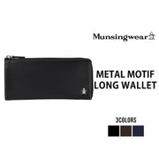 Munsingwear マンシングウェア メタルモチーフ L字ファスナー長財布 メンズ 長財布 本革 プレゼント MU-175016