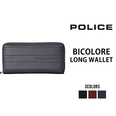 POLICE ポリス BICOLORE ビコローレ ラウンドファスナー長財布 PA-59903 0408