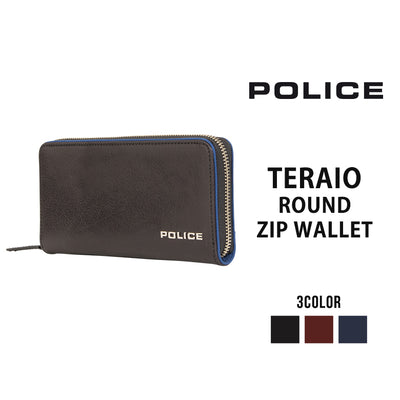 POLICE ポリス TERAIO テライオ ラウンドファスナー長財布 PA-70003