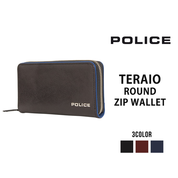 POLICE ポリス TERAIO テライオ ラウンドファスナー長財布 PA-70003